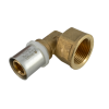 Afbeelding van BONFIX Alu-pers messing persfitting bocht / knie binnendraad 25mm x 3/4inch FRp