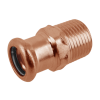Image of BONFIX press fitting red copper male adapter 35mm x 1 1/2inch FR