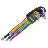Image of 9-piece long Torx key set T10–T50 – Color-coded - Tvardy