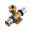 Afbeelding van BONFIX Alu-pers messing persfitting muurplaat dubbel recht 20mm x 1/2inch x 20mm FRpF