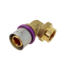 Afbeelding van BONFIX Alu-pers messing persfitting bocht / knie binnendraad 26mm x 1/2inch FRp