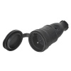 Afbeelding van Rubberen Stopcontact 230V – 16A – IP44 – Met Beschermklep – Zwart