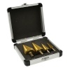 Image of GEKO Step Drill Bit Set 4 sizes - 2 mm gradation | HSS with Titanium