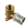Afbeelding van BONFIX Alu-pers messing persfitting muurplaat 25mm x 3/4inch FRp