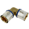Afbeelding van BONFIX Alu-pers messing persfitting bocht / knie 50mm FF