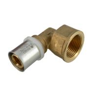 BONFIX Alu-pers messing persfitting bocht / knie binnendraad 25mm x 1inch FRp