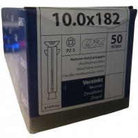 QZ kozijnpluggen platkop 10.0 x 182 - 50 stuks