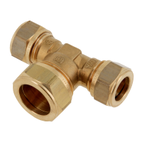 BONFIX messing knelfitting T-stuk verlopend 12mm x 15mm x 12mm FFF