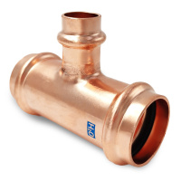 AesPRES Uniko copper pressfitting - Tee reduced 22mm x 15mm x 22mm