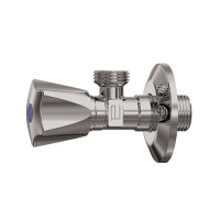 Anco hoekstopkraan 1/2inch x 1/2inch met rozet en vijfhoekige gladde handgreep