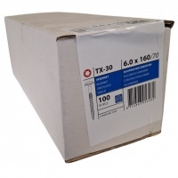 Tellerkopschroeven 6.0 x 160 deeldraad - 100 stuks