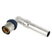 BONFIX Alu-pers messing persfitting bocht / knie insteek 20mm x 22mm FM