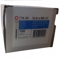 Chipboard screws 6.0 x 80 partial thread galvanized - 100 pcs