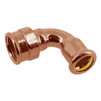 BONFIX press fitting red copper gas elbow 90 degrees 1/2inch x 15mm FRp