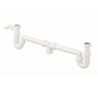 Martens PP 1 1/2inch x 40mm wasbaksifon dubbele klemaansluiting