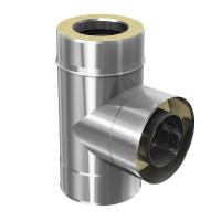 SKS 80 – dubbelwandig rookkanaal rvs T-stuk diameter Ø80-140mm
