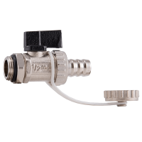 EnergyBy drain cock with black knob external thread 1/2inch