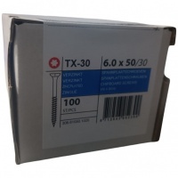 Chipboard screws 6.0 x 50 partial thread galvanized - 100 pcs