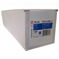 Tellerkopschroeven 6.0 x 220 deeldraad - 100 stuks