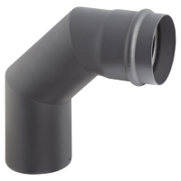 SPKP pellet 100 – pelletkachel rookkanaal bocht 90 graden zwart diameter Ø100mm