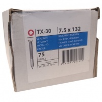 Kozijnschroeven platkop 7.5 x 132 - 75 stuks