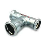 Steelpres C-staal M persfitting T-stuk verlopend 15mm x 22mm x 15mm FFF