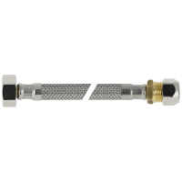 BONFIX RVS flexibele aansluitleiding 35cm 3/8inch x 15mm binnendraad x knel