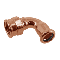 BONFIX press fitting red copper elbow 90 degrees female thread 12mm x 3/8inch FRp