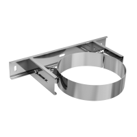 SKS 100 – dubbelwandig rookkanaal bevestigingsbeugel verstelbaar 50 - 150mm