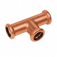 BONFIX press fitting red copper Tee reduced 35mm x 22mm x 22mm FFF
