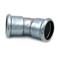 Steelpres C-staal M 22mm persfitting bocht 45 graden
