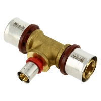 BONFIX Alu-pers - messing perskoppeling / persfitting - T-stuk verloop 32mm x 16mm x 32mm