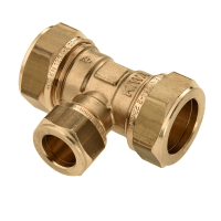 BONFIX messing knelfitting T-stuk verlopend 15mm x 12mm x 15mm FFF