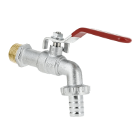 BONFIX messing kogeltapkraan met rode hendel kogelafdichting en slangaansluiting 3/4inch R