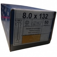 QZ kozijnpluggen panhead 8.0 x 132 - 50 stuks