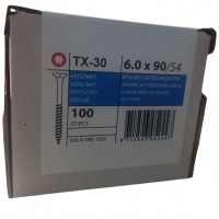 Spaanplaatschroeven 6.0 x 90 deeldraad verzinkt - 100 stuks