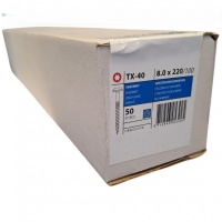 Tellerkopschroeven 8.0 x 220 deeldraad - 50 stuks