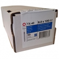 Tellerkopschroeven 8.0 x 100 deeldraad - 50 stuks
