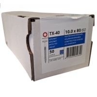 Tellerkopschroeven 10.0 x 80 deeldraad - 50 stuks