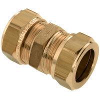 BONFIX messing knelfitting recht 15mm FF