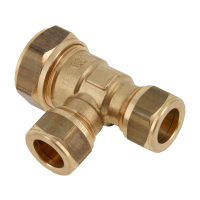 BONFIX messing knelfitting T-stuk verlopend 28mm x 22mm x 22mm FFF