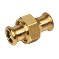 BONFIX press red copper 3-piece coupling 28mm FF