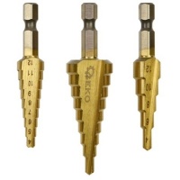 GEKO trappenboor Set 3–20 mm | HSS met Titanium | 1/4inch zeskant (hex) aansluiting