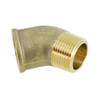 BONFIX messing draadfitting bocht 45 graden 1inch RRp