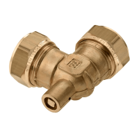 BONFIX messing knelfitting knie / bocht met ontluchter 15mm FF