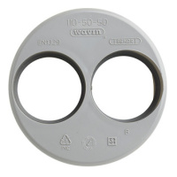 Martens PVC 110mm x 50mm x 50mm dubbele verloopring inwendig grijs