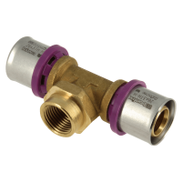 BONFIX Alu-pers - messing perskoppeling / persfitting - T-stuk 26mm 1inch binnendraad