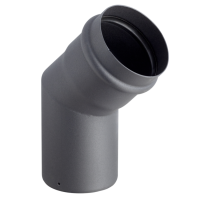 SPKP pellet 100 – pelletkachel rookkanaal bocht 45 graden zwart diameter Ø100mm