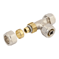  BONFIX Alu-knel koppeling messing T-stuk 16mm FFF
