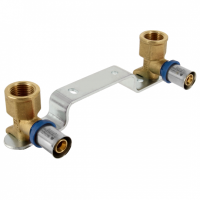 BONFIX Alu-pers messing persfitting muurplaatbeugel 20mm x 1/2inch